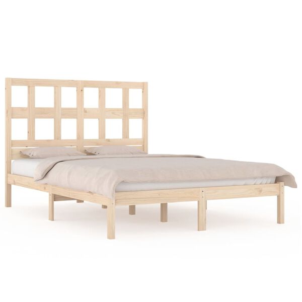 vidaXL Bed Frame without Mattress 180x200 cm Super King Solid Wood Pine
