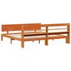 vidaXL Bed Frame with Headboard 2 pcs Wax Brown Solid Pine Wood