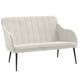 vidaXL Bench Cream 110x76x80 cm Velvet