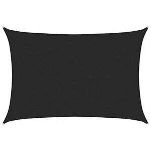 vidaXL Sunshade Sail 160 g/m&sup2; Black 2x2.5 m HDPE