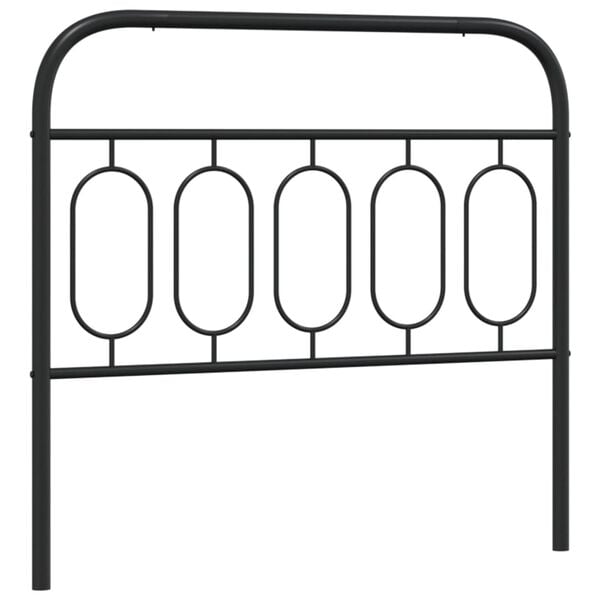 vidaXL Metal Replace Headboard Black 100 cm