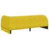 vidaXL Corner Bed Frame with Headboard Yellow 90 cm x 200 cm Velvet
