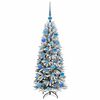 vidaXL Artificial Christmas Tree with 150 LEDs White 53 x 53 x 120 cm
