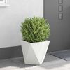 vidaXL Planter White 40 x 40 x 40 cm Steel