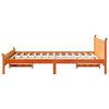 vidaXL Bed Frame without Mattress Wax Brown 135x190 cm Double Solid Wood Pine