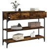 vidaXL Console Table Smoked Oak 100x25x75 cm Engineered Wood