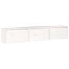 vidaXL TV Cabinet | Set of 3 | White | Solid pinewood | Medium | TV Cabinet