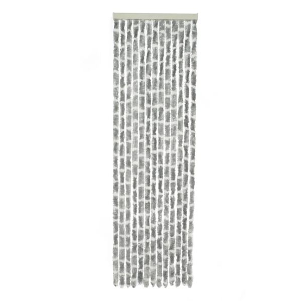 Travellife Fly Curtain for Door Chenille Stripe 185x56 cm Grey and White