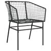 vidaXL 9 Piece Garden Dining Set Black Poly Rattan Glass