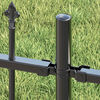 vidaXL Garden Fence Grey 240 x 140 cm Powder-coated steel