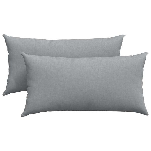 vidaXL Sofa Pillows 2 pcs Light Grey 80 x 40 cm Fabric