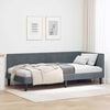 vidaXL Corner Bed Frame Dark Grey 100 cm x 200 cm Velvet
