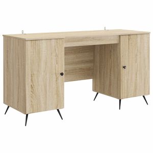 vidaXL Desk Sonoma Oak 142.5 x 50 x 75 cm Engineered Wood