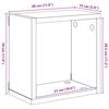 vidaXL Wall Cube Shelves 2 pcs High Gloss Black 30x15x30 cm