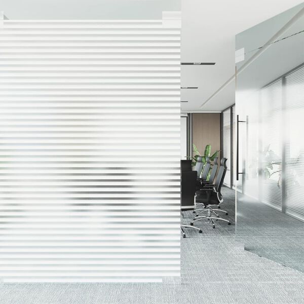 vidaXL Window Films 4 pcs Frosted Stripes Pattern PVC