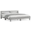 vidaXL Bed Frame without Mattress Grey Sonoma 180x200 cm Super King
