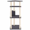 vidaXL Cat Tree with Sisal Scratching Posts Dark Grey 123 cm