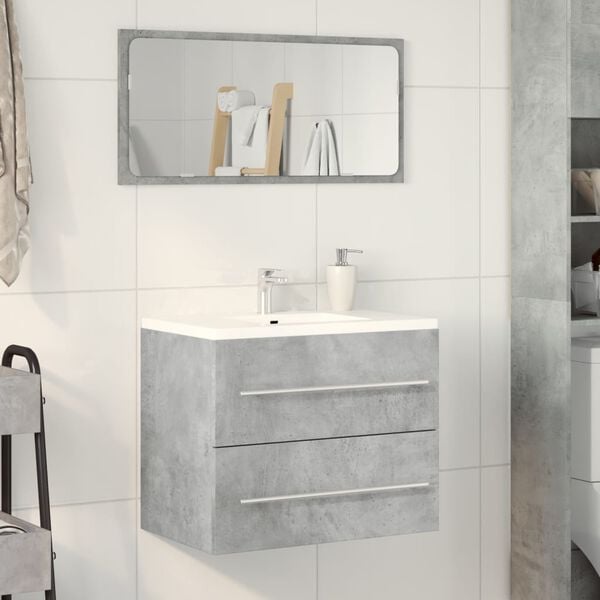 vidaXL Sink Cabinet Concrete Grey 60x38.5x48 cm Engineered Wood