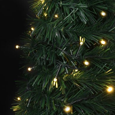 vidaXL Pop-up String Artificial Pre-lit Christmas Tree Green 210 cm