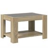 vidaXL Coffee Table with LED Sonoma Oak 73x53x45 cm Engineered Wood