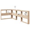 vidaXL Bookcase Headboard L-Shaped 75 cm Solid Wood Pine