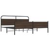 vidaXL Metal Bed Frame without Mattress Brown Oak 200x200 cm