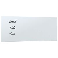 vidaXL Wall-mounted Magnetic Board White 50x20 cm Tempered Glass