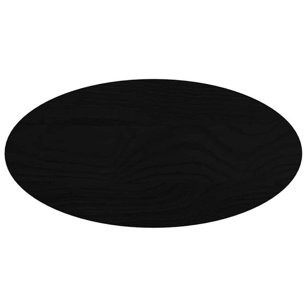 vidaXL Table Top Dark Brown 80x40x4 cm Solid Wood Oak Oval