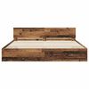 vidaXL Bed Frame with Headboard Old Wood 180 x 200 cm Engineered Wood