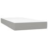 vidaXL Pocket Spring Bed Mattress Medium Light Grey 100x190x20 cm Twin Fabric