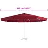 vidaXL Replacement Fabric for Outdoor Parasol Bordeaux Red 515 cm