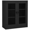 vidaXL Office Cabinet | Anthracite | Steel, Tempered Glass | Medium