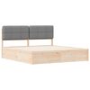 vidaXL Bed Frame with Upholstered Headboard Light Grey 200 x 200 cm