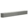 vidaXL Garden Raised Bed | Grey | Powder-coated steel | Large