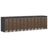 vidaXL Wheelie Bin Storage for 6 Bins Steel Anthracite