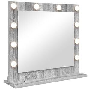 vidaXL Vanity Mirror Grey Sonoma 60 x 55 x 18 cm Rectangular