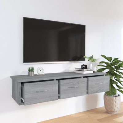 vidaXL Wall Cabinet Grey Sonoma 88x26x18.5 cm Engineered Wood