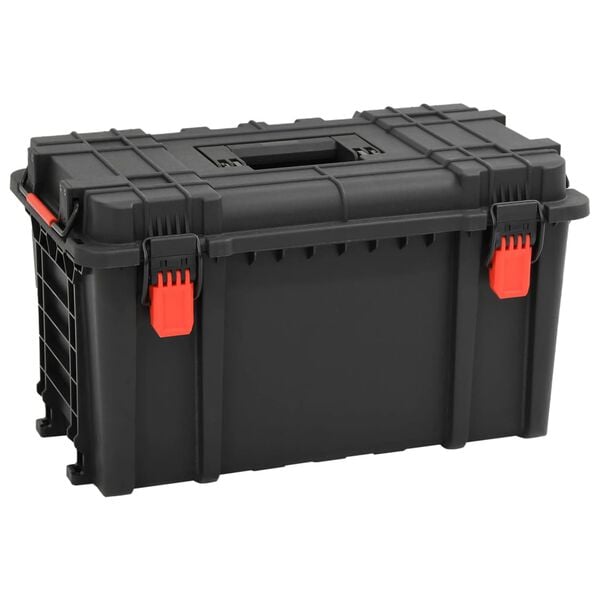 vidaXL Portable Flight Case Black 57x35x32.5 cm PP