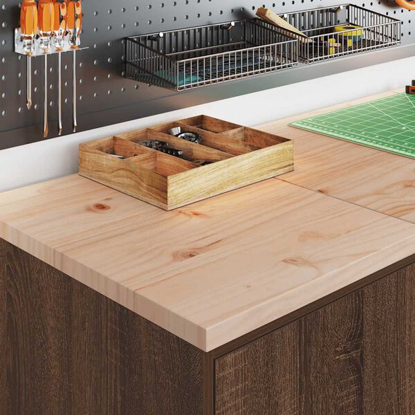 vidaXL Garage Storage Cabinet Brown Oak 40x51x85 cm Solid Wood Pine