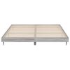 vidaXL Bed Frame without Mattress Grey Sonoma 200x200 cm Engineered Wood