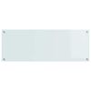 vidaXL Kitchen Backsplash White 110 x 40 cm Tempered Glass