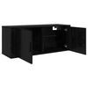 vidaXL Wall-mounted TV Cabinet Set Black Oak Engineered Wood