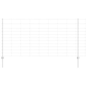 vidaXL Outdoor Wild Fence with Posts 50 x 1.2 m Galvanised Steel Mesh