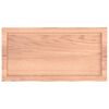 vidaXL Wall Shelf Light Brown 80x40x(2-4) cm Treated Solid Wood Oak