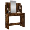 vidaXL Dressing Table with Mirror Smoked Oak 96x39x142 cm