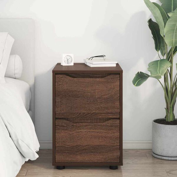 vidaXL Storage Cabinet Brown Oak 40 x 48 x 57 cm Engineered Wood