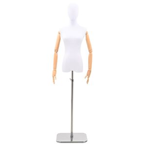 vidaXL Adjustable 165-213 cm Mannequin with Base Female PP White