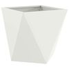 vidaXL Planter White 40 x 40 x 40 cm Steel
