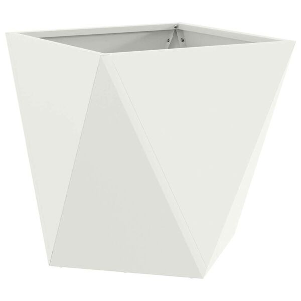 vidaXL Planter White 40 x 40 x 40 cm Steel