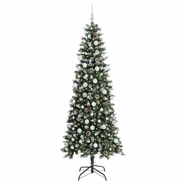 vidaXL Artificial Christmas Tree with 300 LEDs Green 86 x 86 x 210 cm